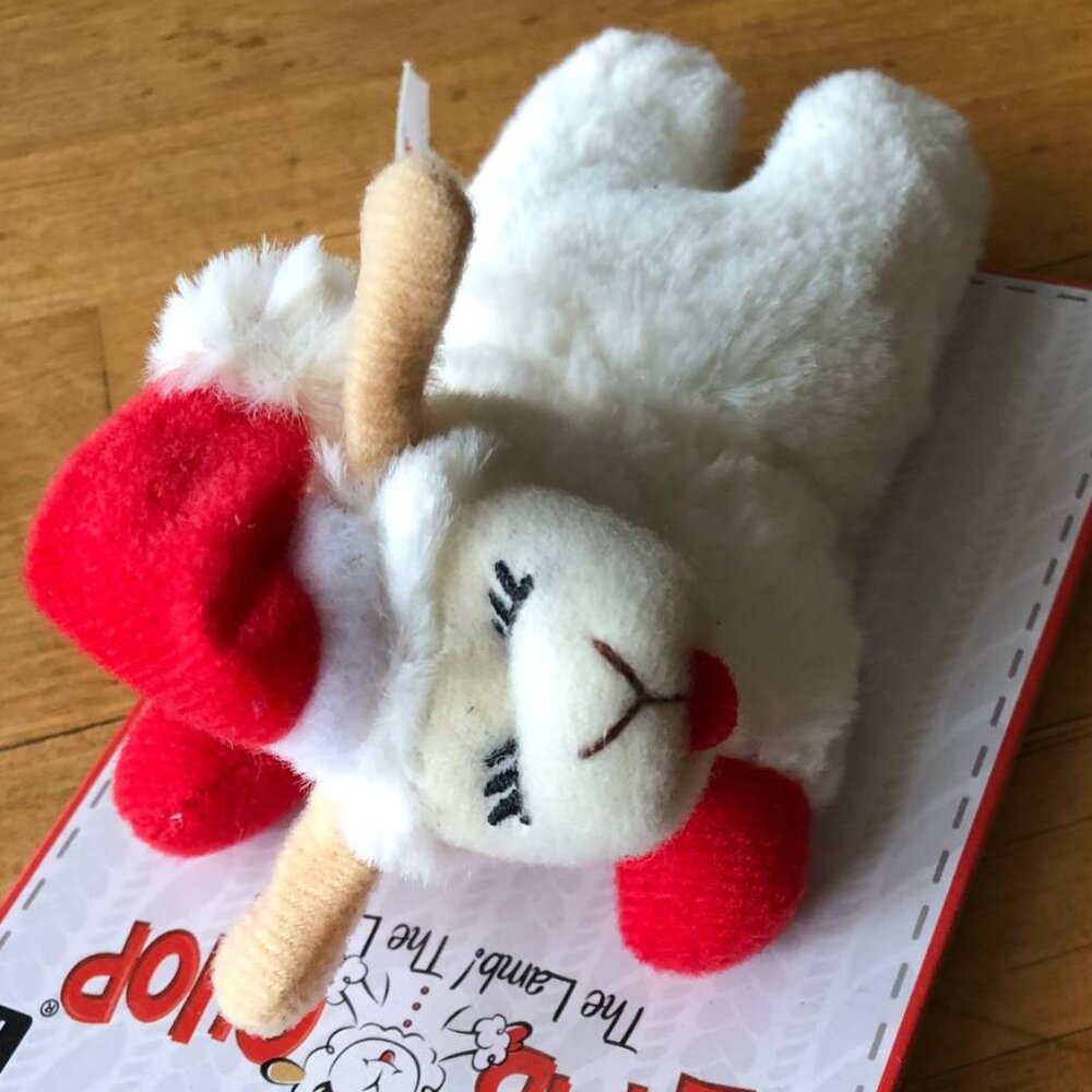 Lamb Chop" Plush Cat Toy With Catnip Pet Fun Multipet